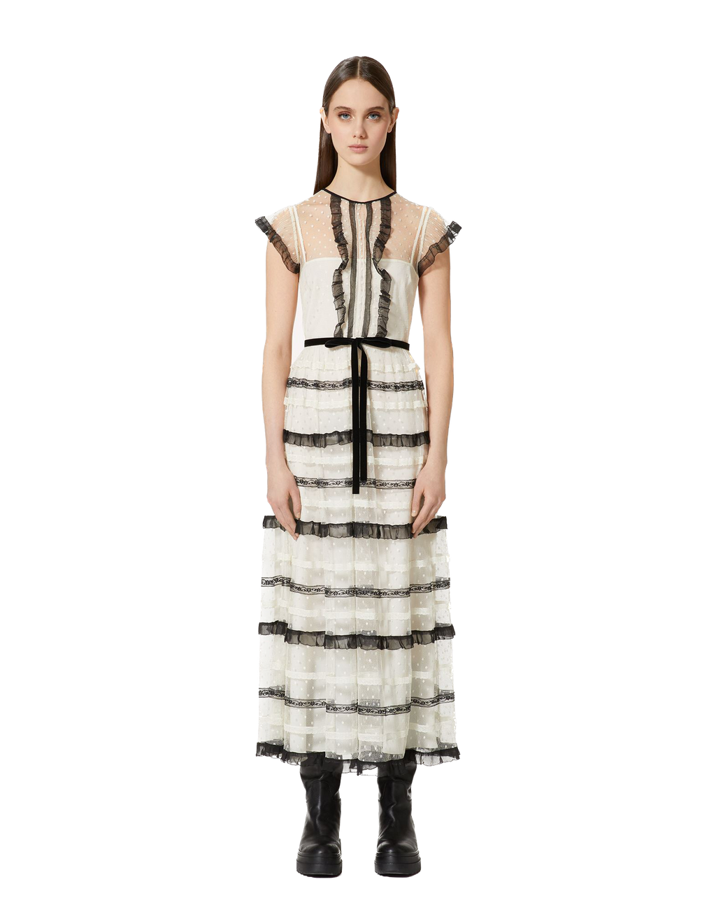 RDV-3R3VA23S6V6 CREAM&BLACK DRESS