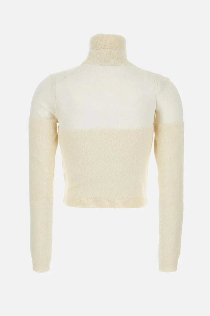 ELS-MK54T57 IVORY KNIT TURTLENECK