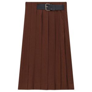 GIN-WB3CPT4972 COGNAC SKIRT