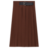 GIN-WB3CPT4972 COGNAC SKIRT