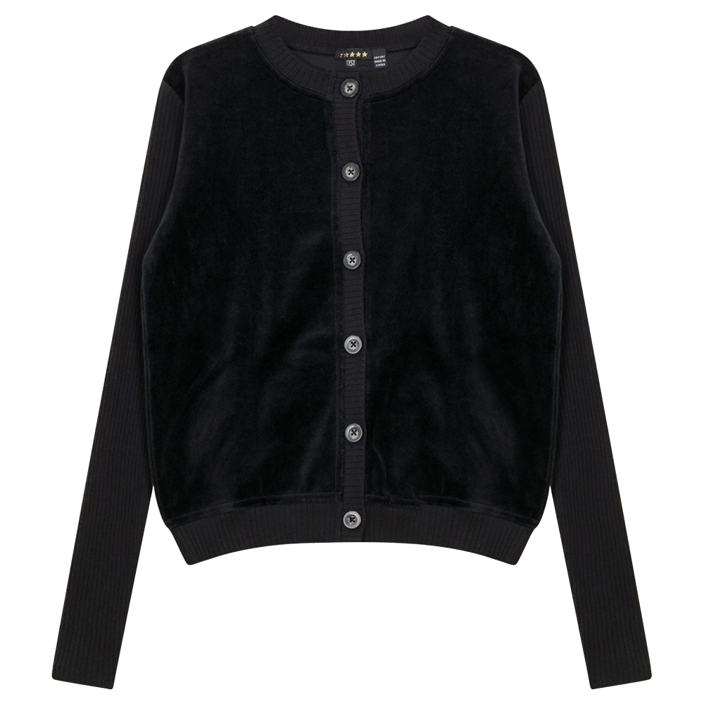 GIN-WB3CPT4976CR BLACK CARDIGAN