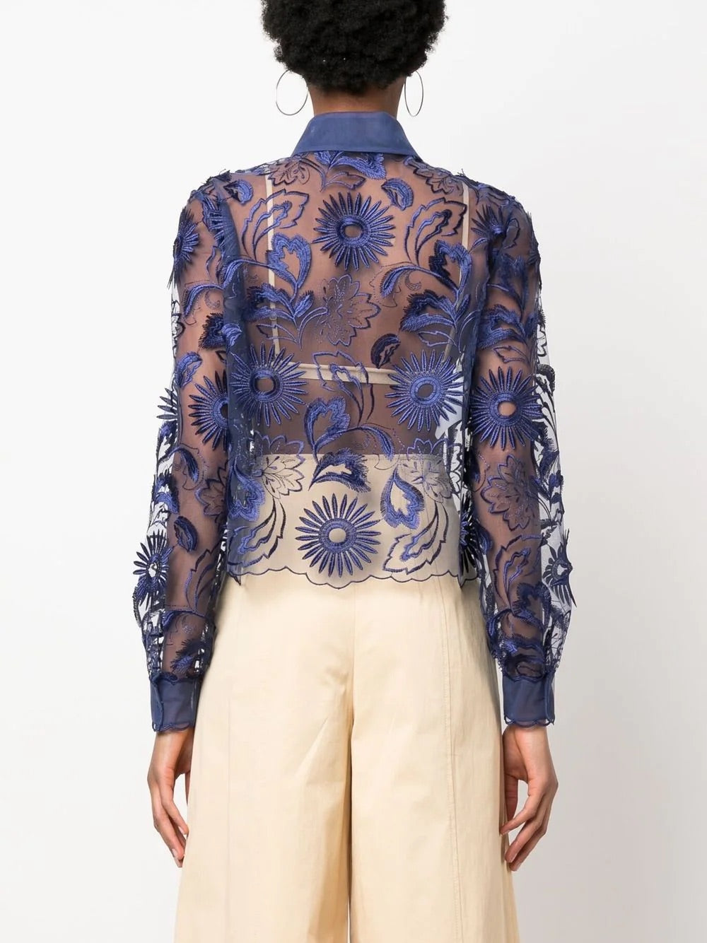ABF-0217 BLUE TULLE BLOUSE