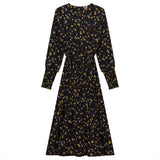 GIN-WB3CPT4954 BLACK&YELLOW DRESS