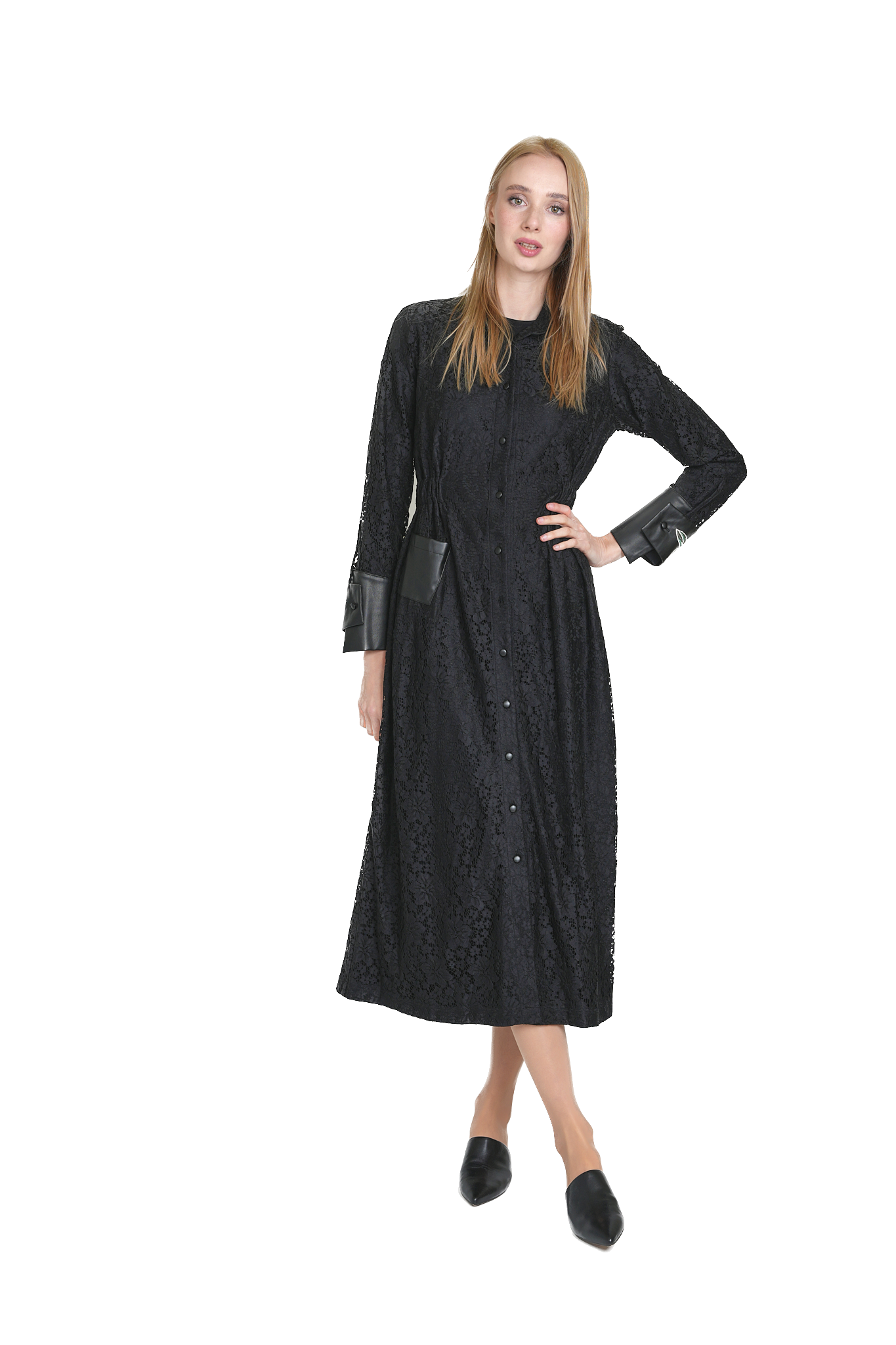 SHA-L12 BLACK FLOWERS DRESS