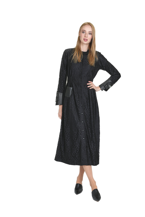 SHA-L12 BLACK FLOWERS DRESS