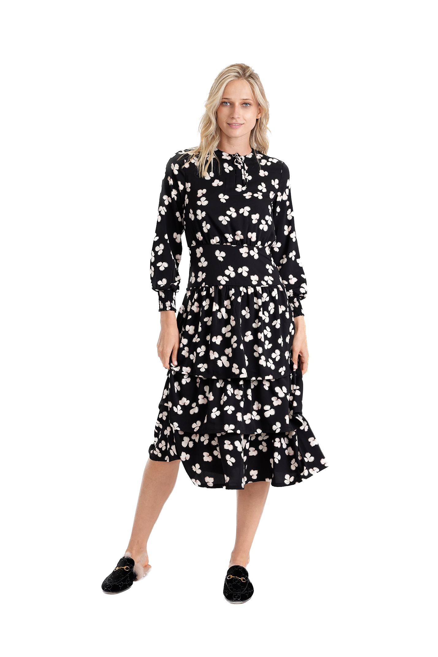 GIN-WB3CPT4934 BLACK&WHITE DRESS