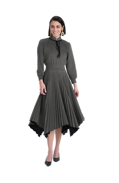 DEJ-DW3M8677A HOUNDSTOOTH DRESS
