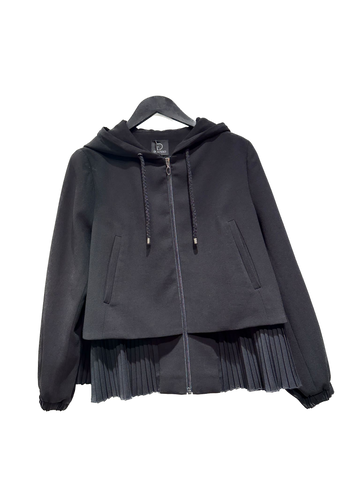 S1204-01-G BLACK PLEATS END JACKET