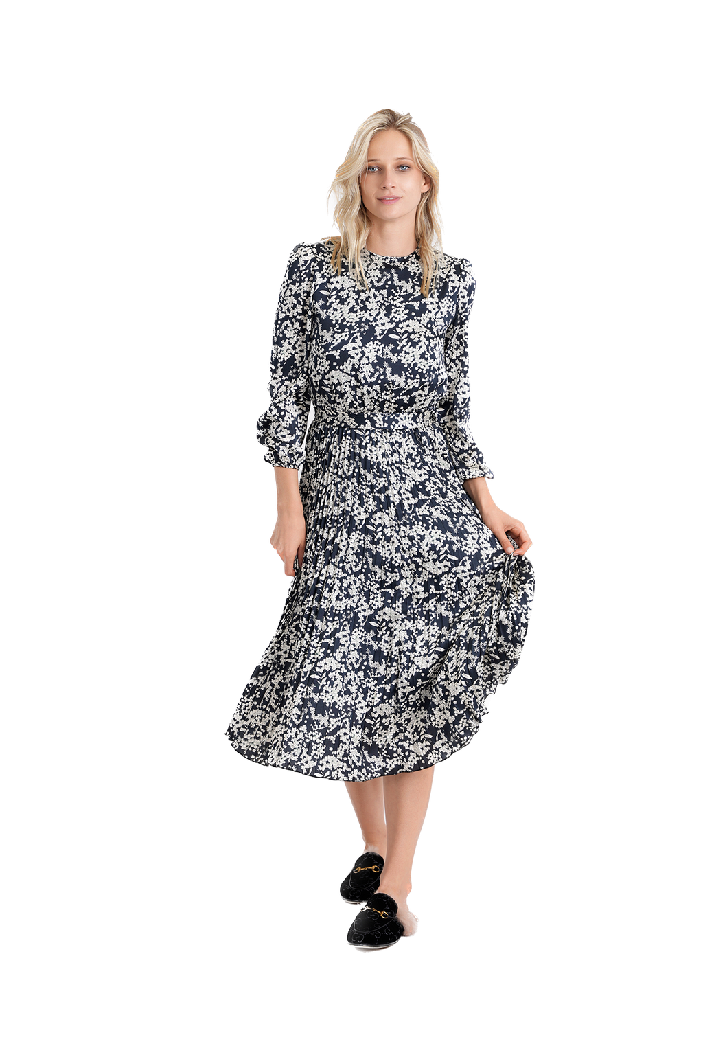 GIN-WB3CPT4933 BLACK&CREAM DRESS