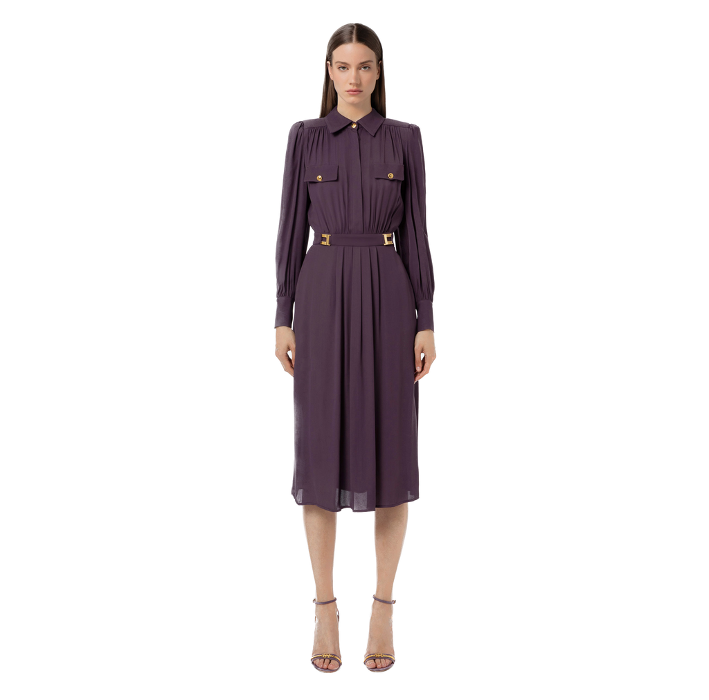 ELS-AB41936E2 PRUNE DRESS