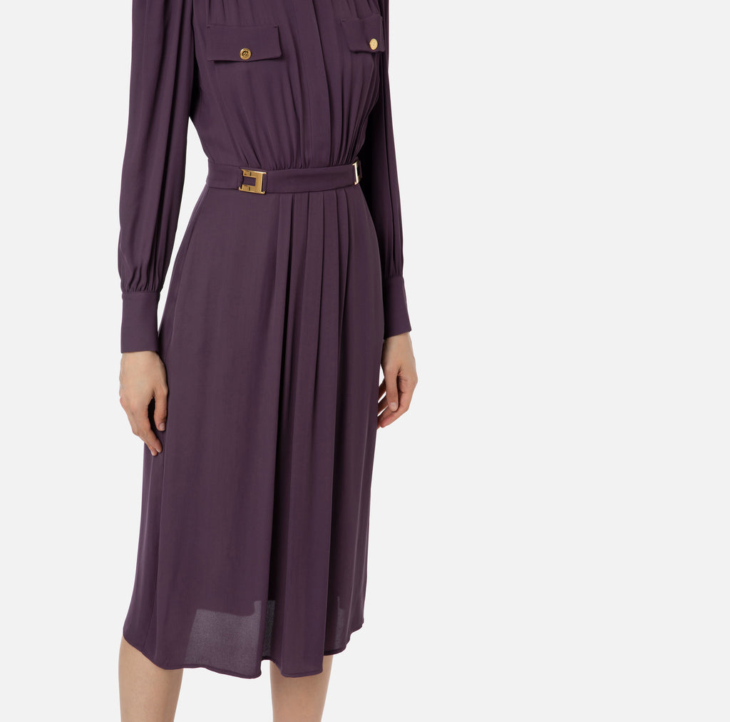 ELS-AB41936E2 PRUNE DRESS