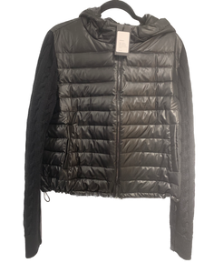 S1202-02-D BLACK CABLE KNIT JACKET