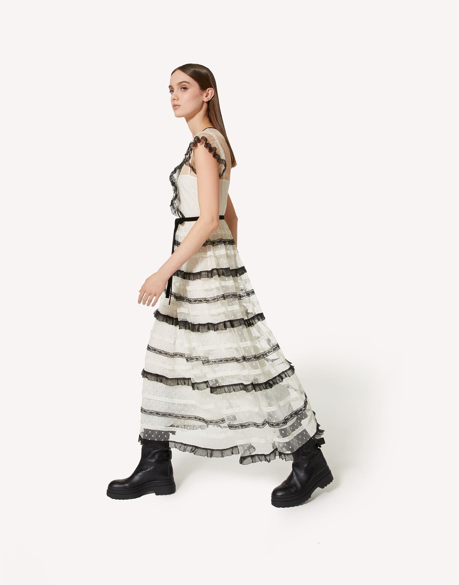 RDV-3R3VA23S6V6 CREAM&BLACK DRESS