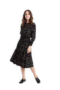 GIN-WB3CPT4954 BLACK&YELLOW DRESS