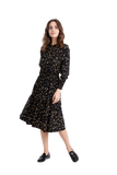 GIN-WB3CPT4954 BLACK&YELLOW DRESS