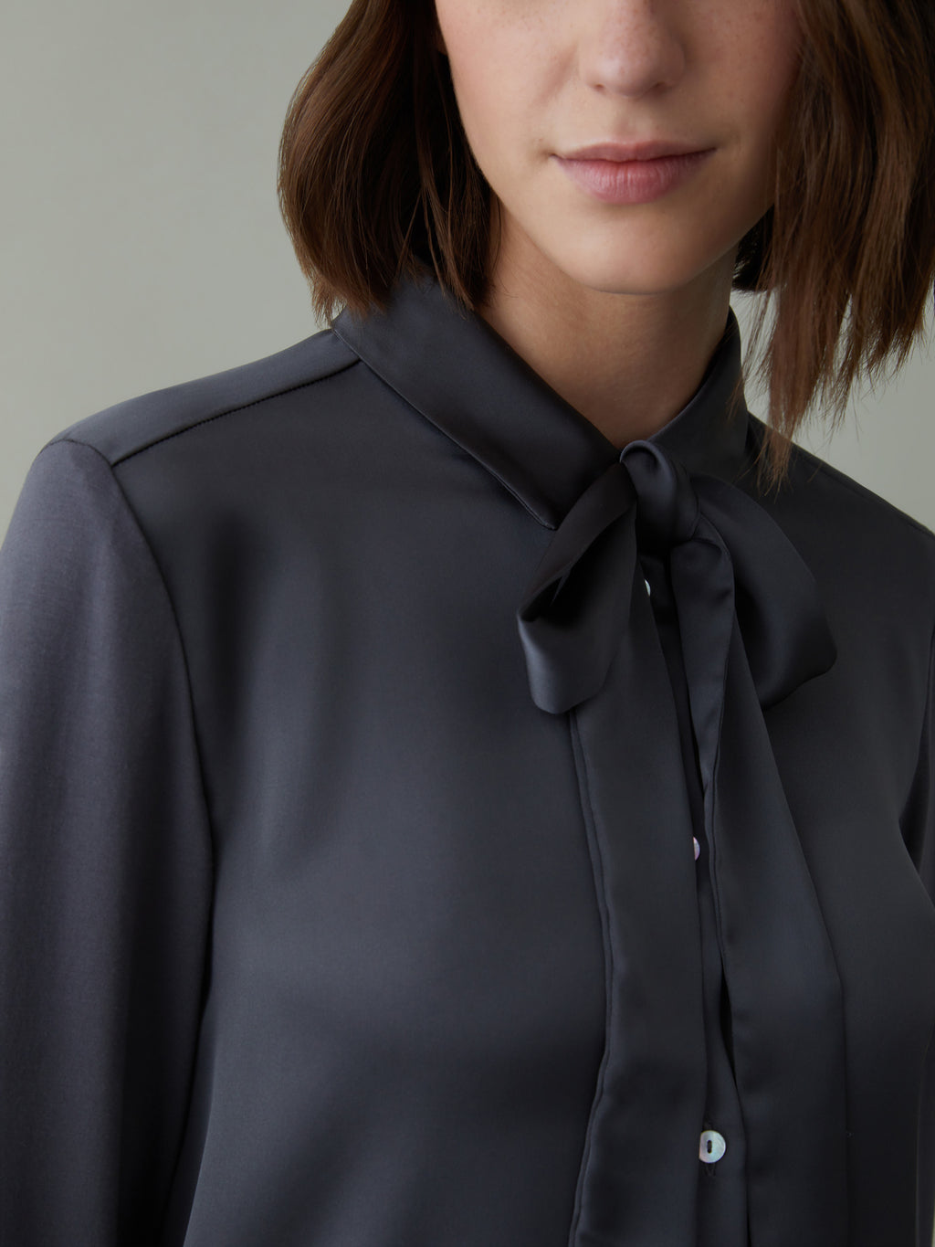 IBL-79560136200 JANGY GREY BLOUSE