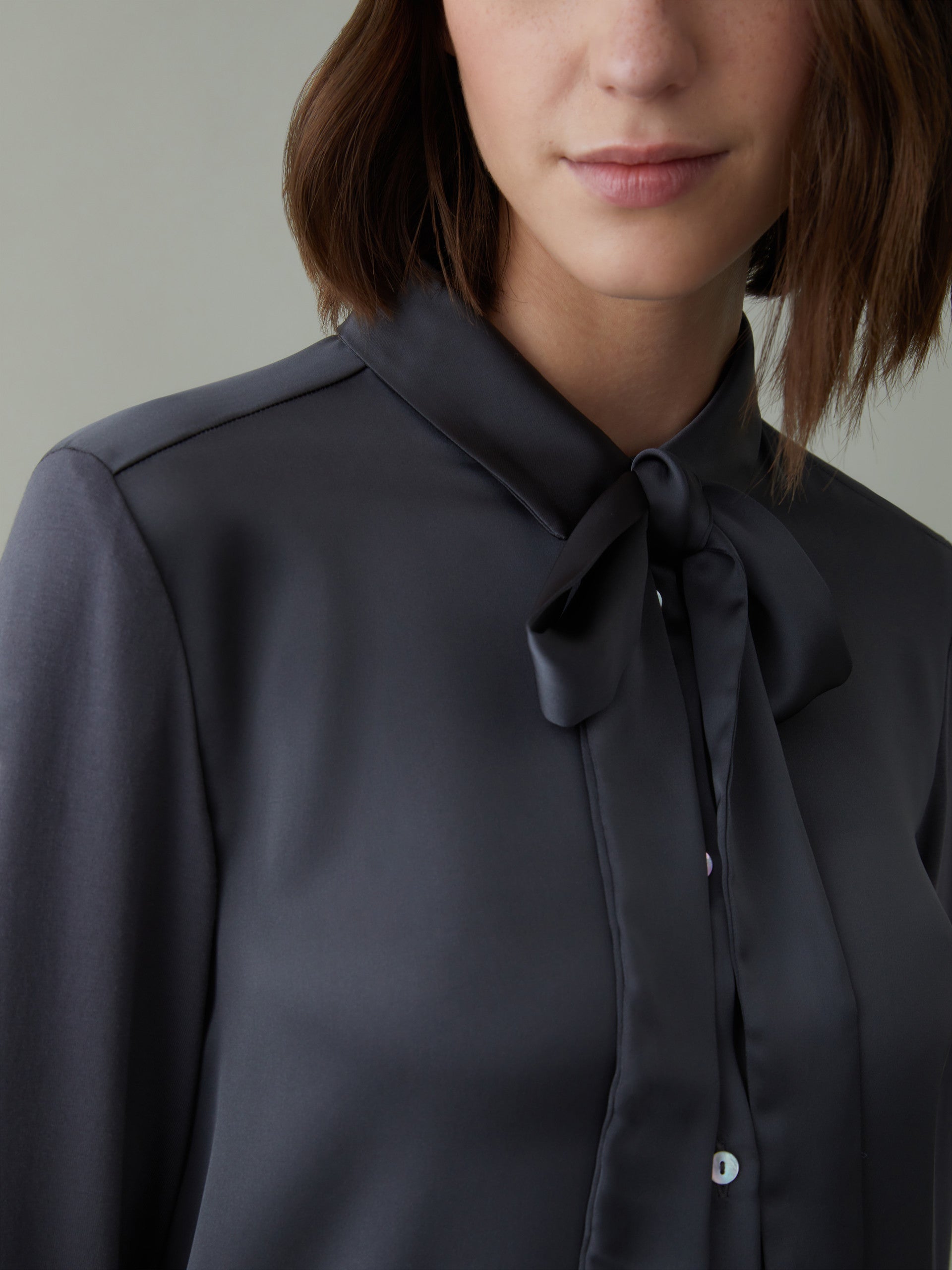 IBL-79560136200 JANGY GREY BLOUSE