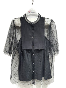 RDV-2R0AAE306SS BLACK BLOUSE