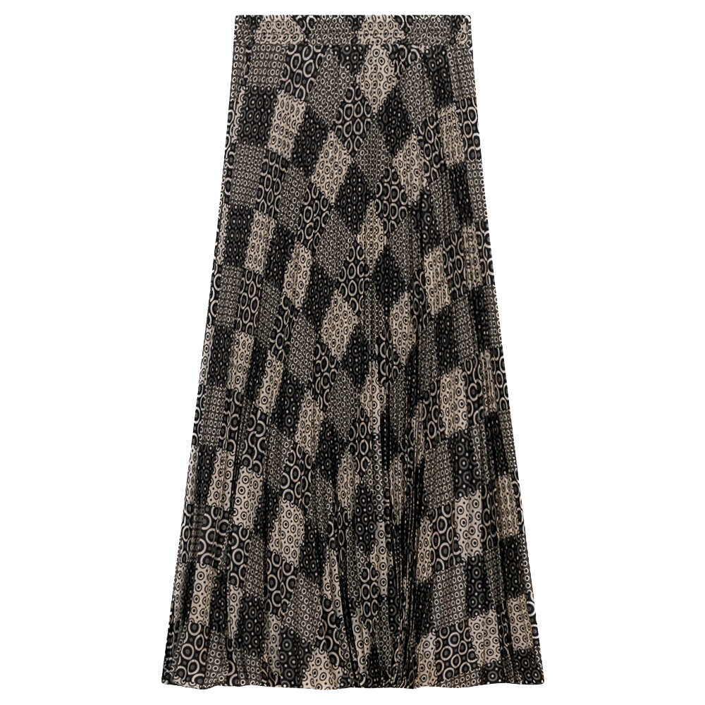 DEJ-WB3CM8463SM BLACK PRINT SKIRT