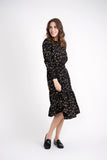 GIN-WB3CPT4954 BLACK&YELLOW DRESS