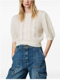 TWS-242TP3423 IVORY KNITTED TOP