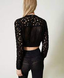 TWS-241TT3234 BLACK KNIT CARDIGAN