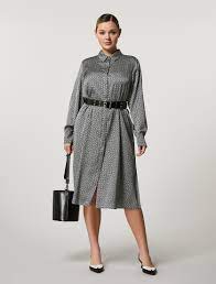 PER-241322103 LESLIE BLACK&WHITE DRESS