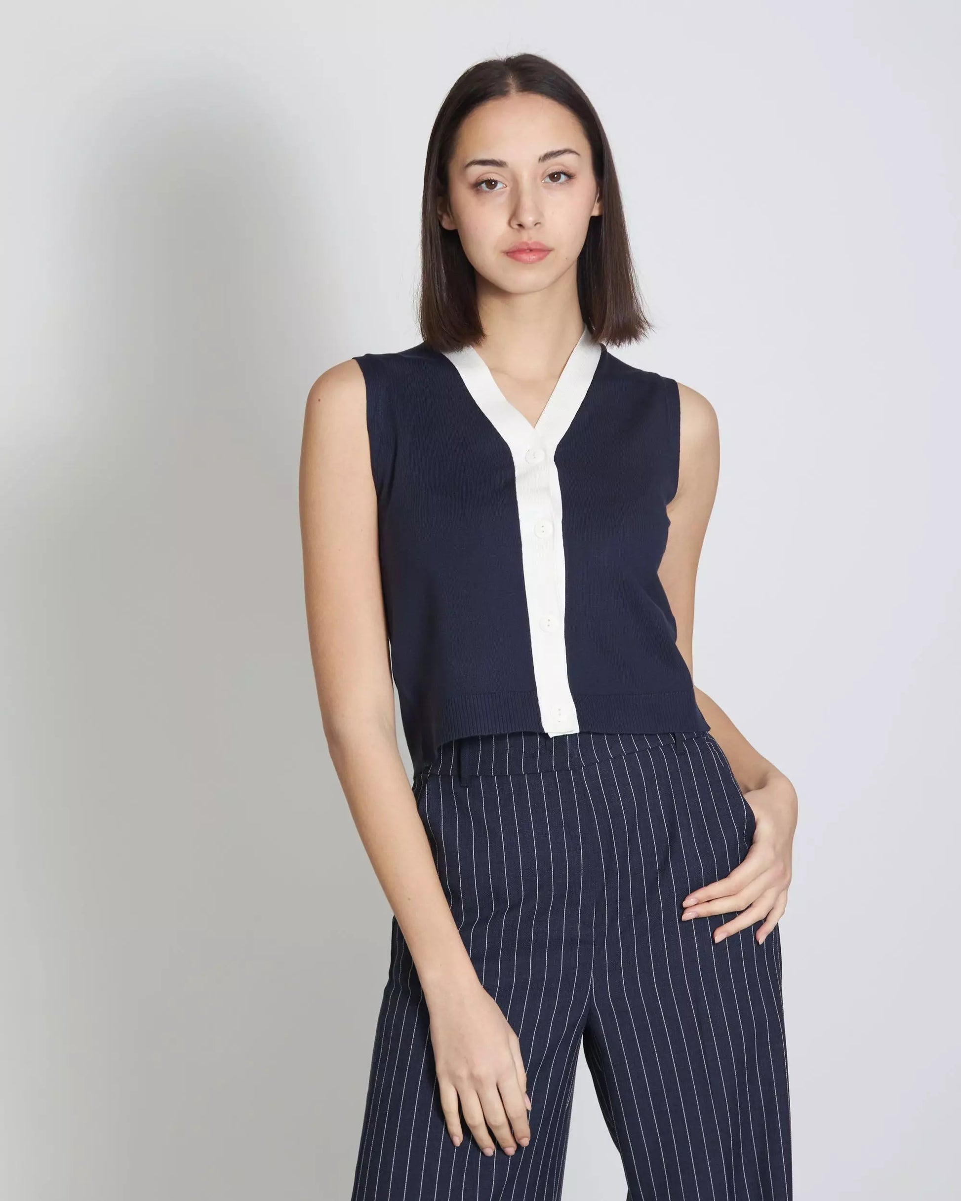 EBM-2415341011 JEREZ NAVY WAISTCOAT