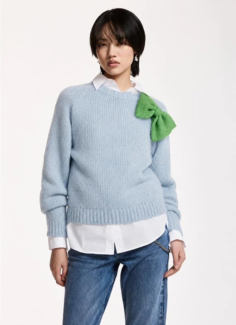 ESA-KOLLIER GREEN BOW BLUE TOP
