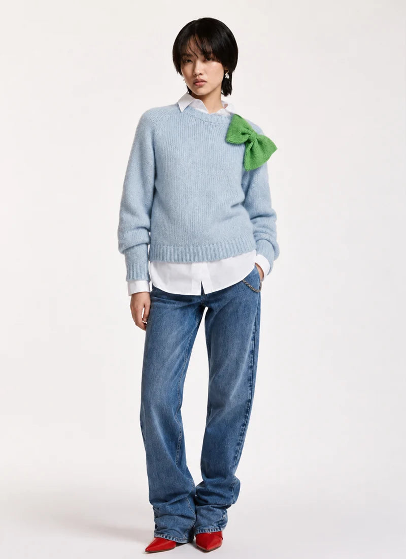 ESA-KOLLIER GREEN BOW BLUE TOP