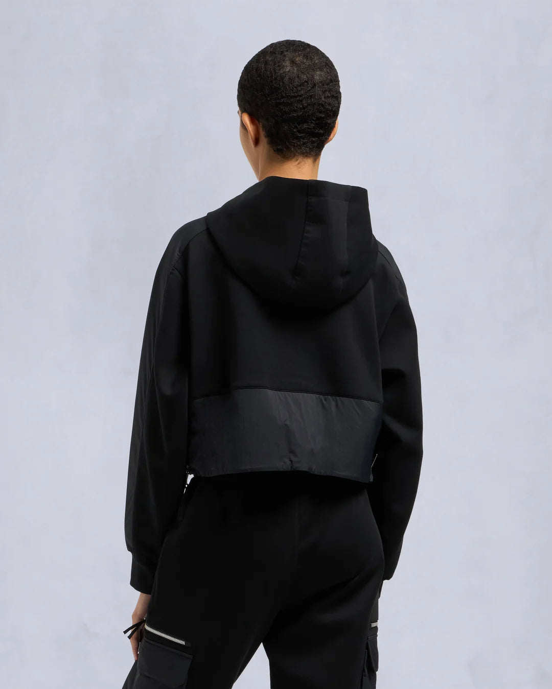 MKN-M14L635 BLACK MIXMEDIA HOODIE
