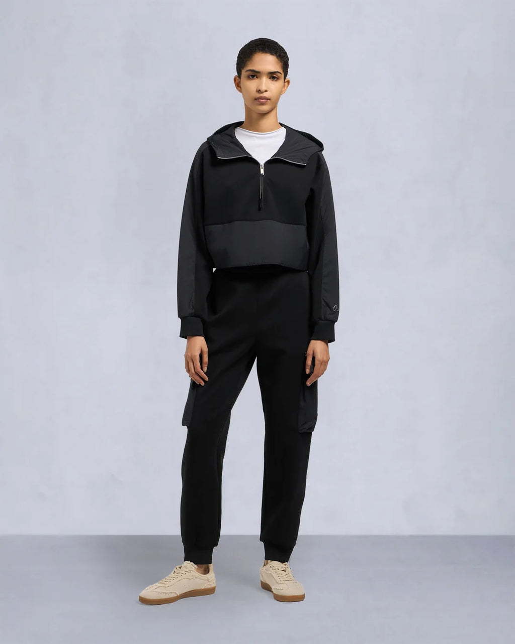 MKN-M14L635 BLACK MIXMEDIA HOODIE