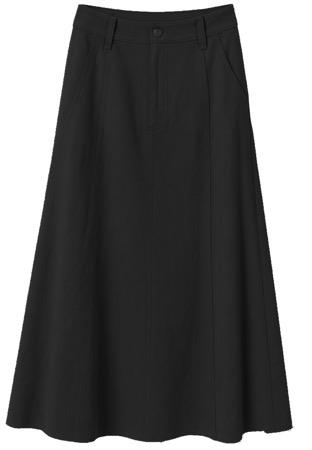 INO-M2-1408 BLACK POCKETS SKIRT