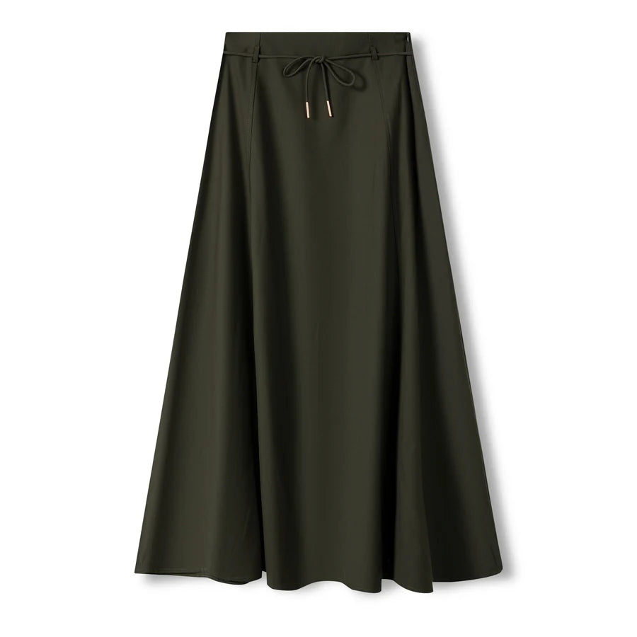 INO-M2-1413 OLIVE WINTER ROPE SKIRT