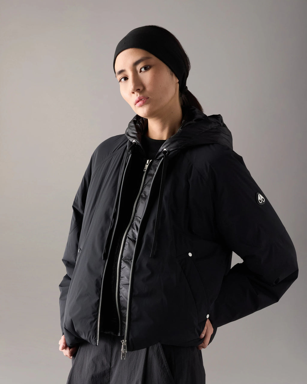 MKN-M35LB046 BLACK TEGAN BOMBER JACKET
