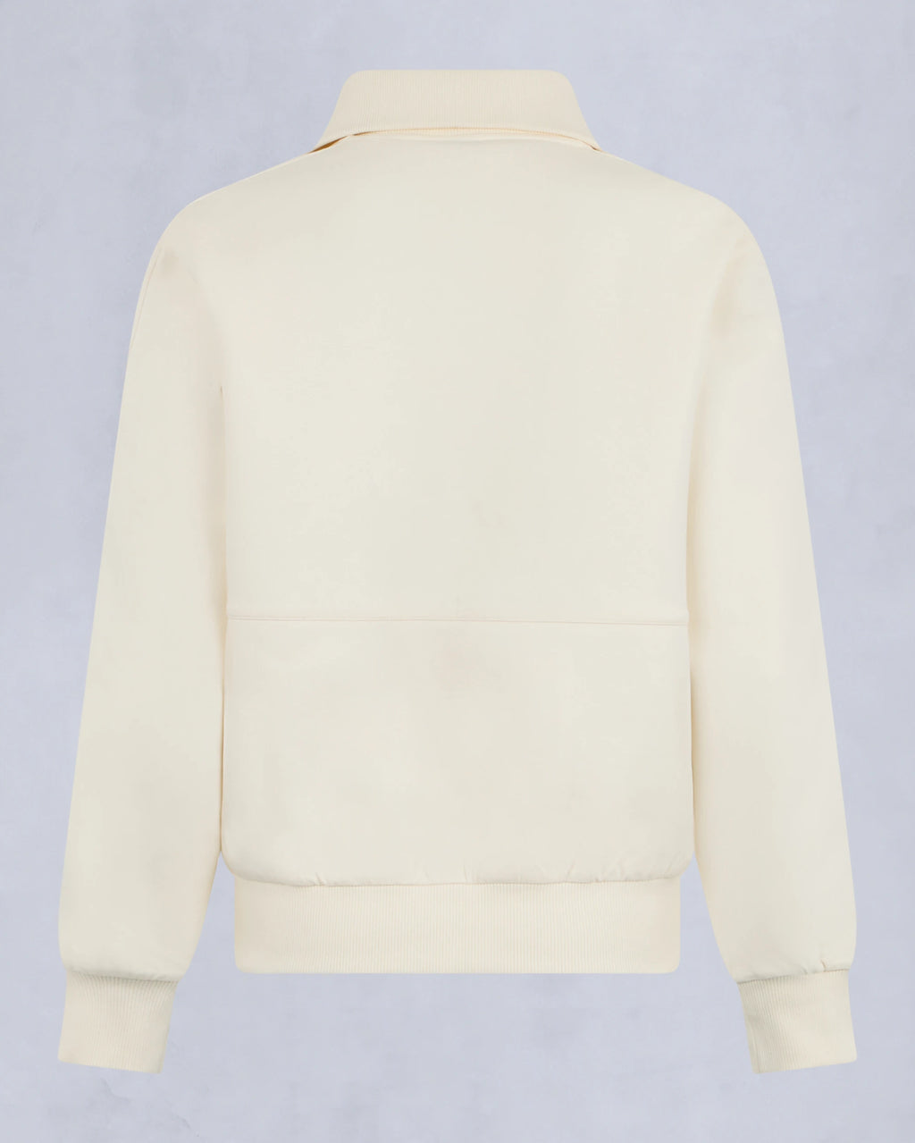 MKN-M35LS632 IVORY 1/4 ZIP MIX MEDIA TOP