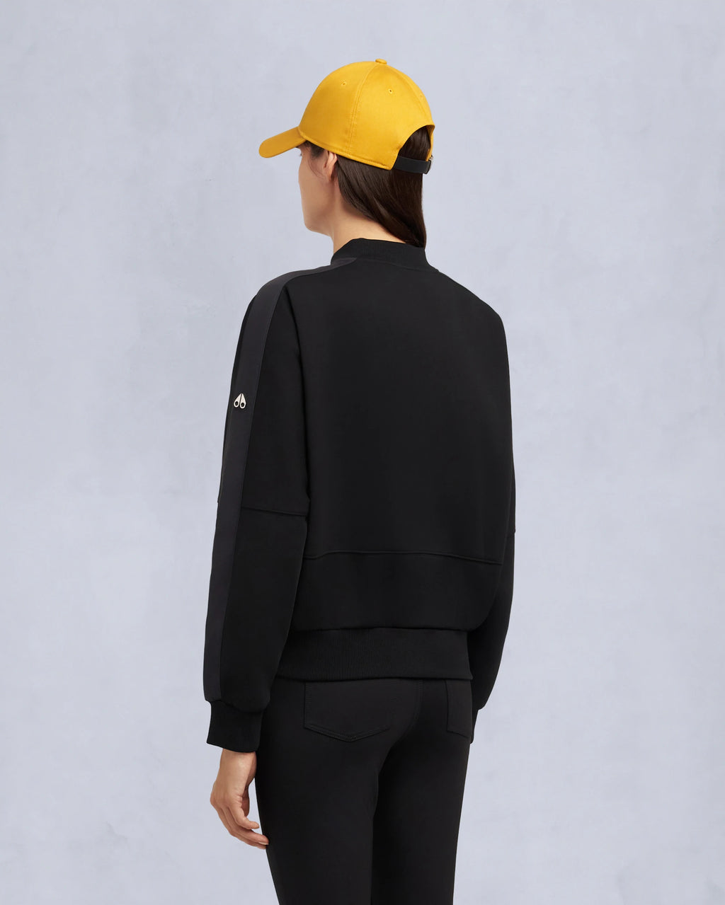 MKN-M35LS646 BLACK MIX MEDIA BOMBER JACKET