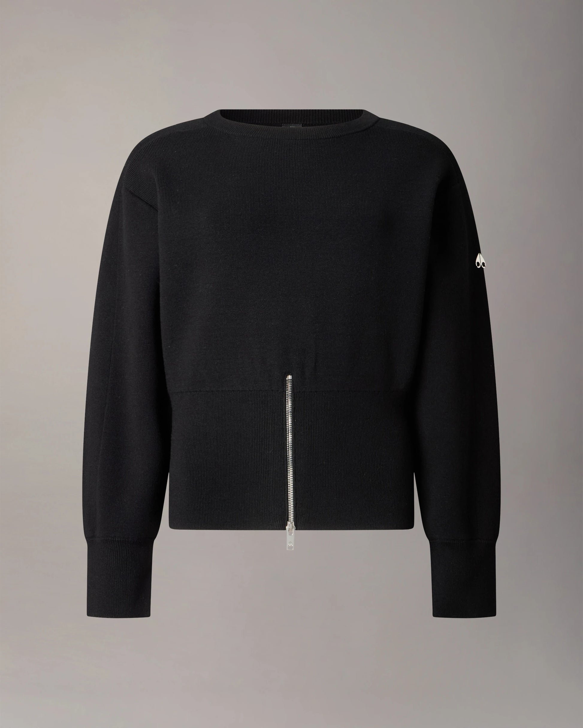 MKN-M36LK675 BLACK CORNER CREWNECK TOP