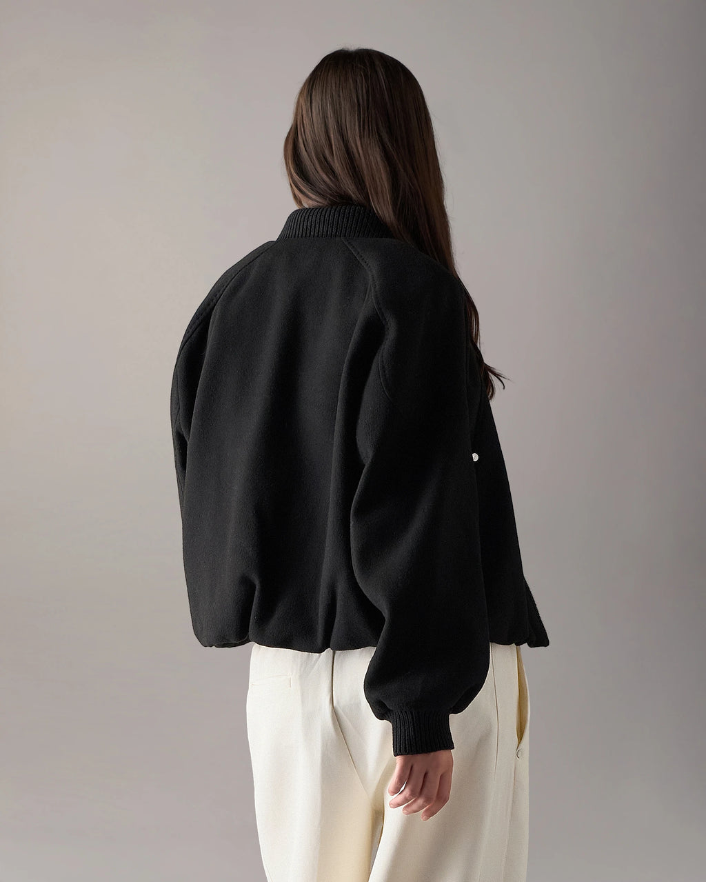 MKN-M36LW410 BLACK GRID 3 IN 1 WOOL JACKET