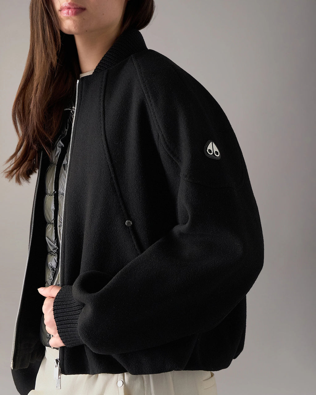 MKN-M36LW410 BLACK GRID 3 IN 1 WOOL JACKET