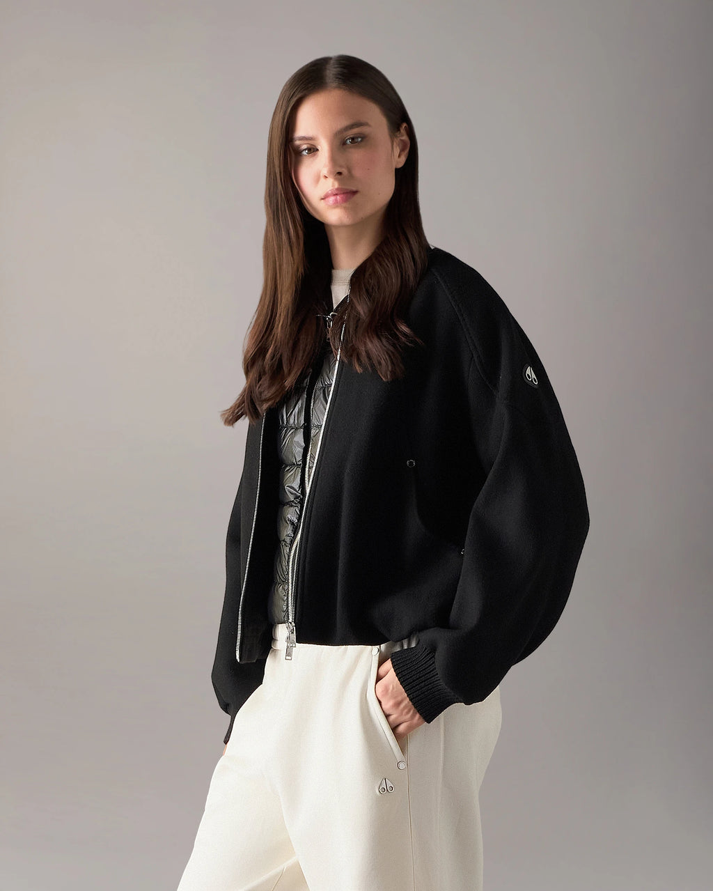 MKN-M36LW410 BLACK GRID 3 IN 1 WOOL JACKET