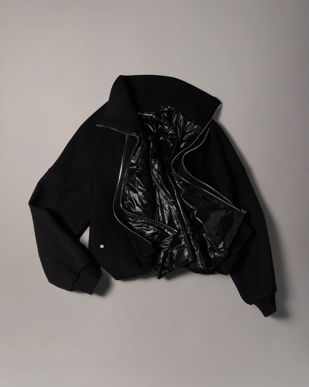 MKN-M36LW410 BLACK GRID 3 IN 1 WOOL JACKET