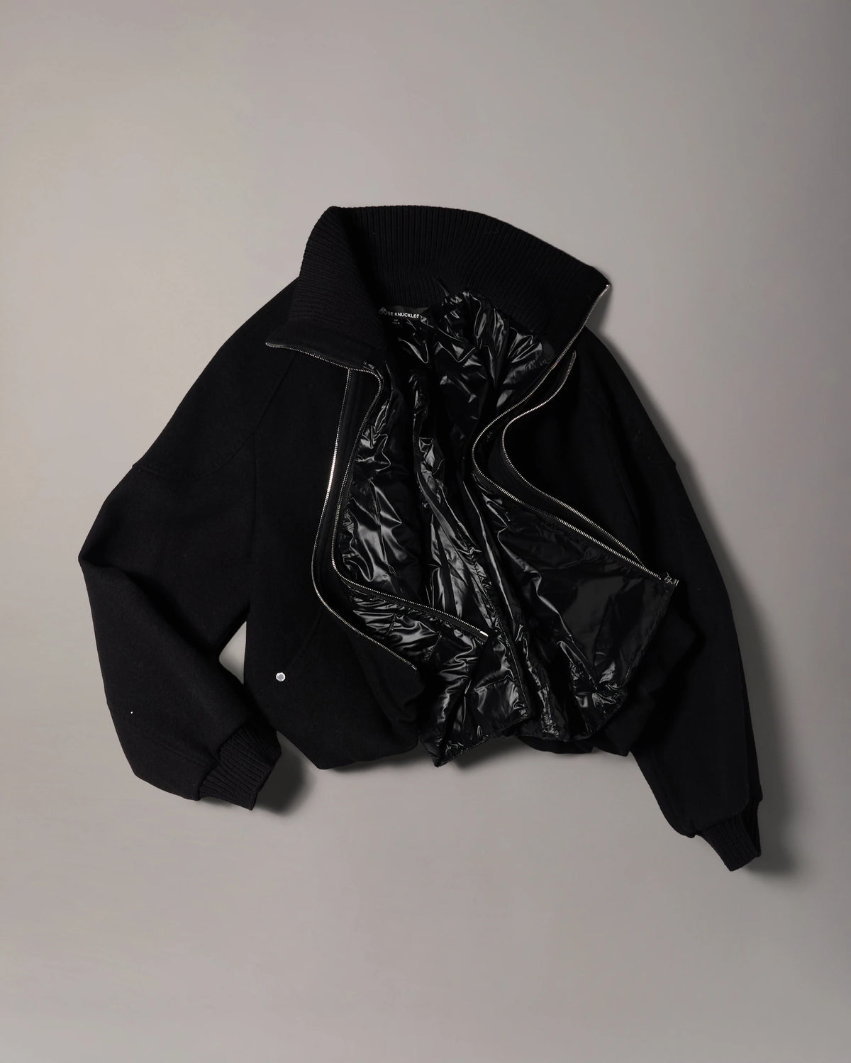 MKN-M36LW410 BLACK GRID 3 IN 1 WOOL JACKET