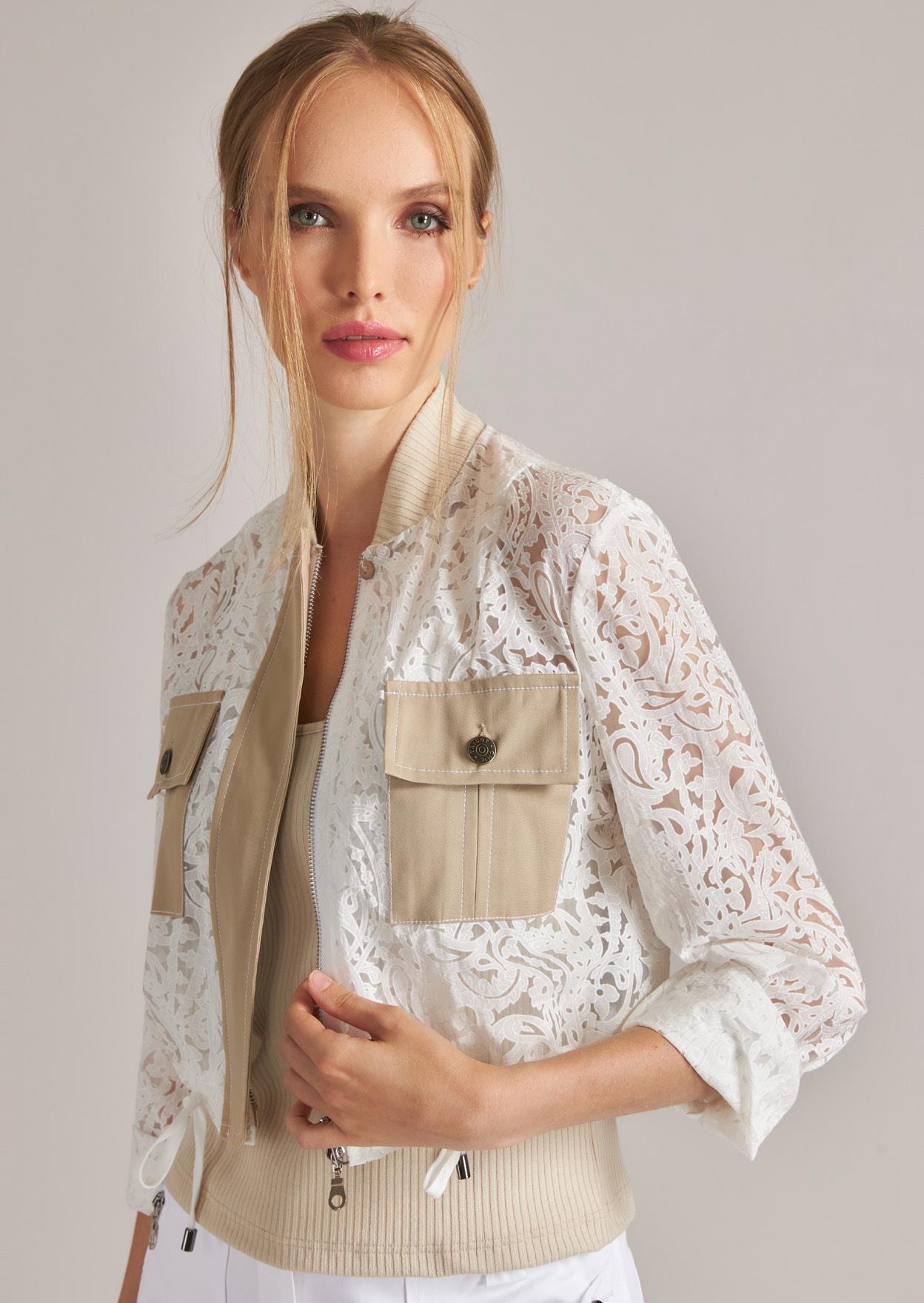 TRC-M642L BEIGE COLORED PRINT TOP