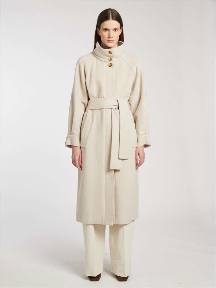 MRL-2523016152 OGGI BLACK HIGH NECK COAT