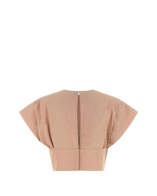 PKO-106266 ASPARAGO ROSE TAFFETA BLOUSE