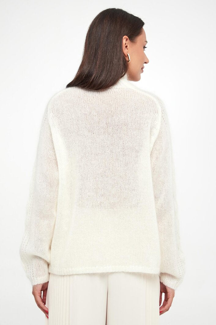 TWS-242TP3420 WHITE KNITTED TOP