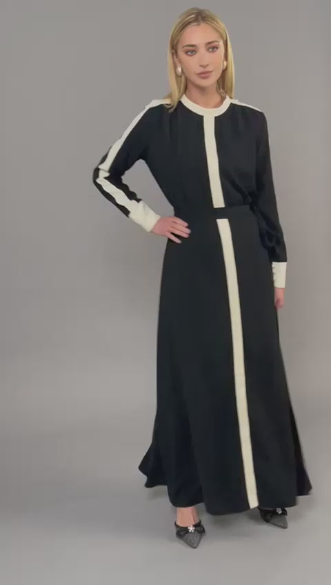 MIK-7154 BLACK&WHITE DRESS