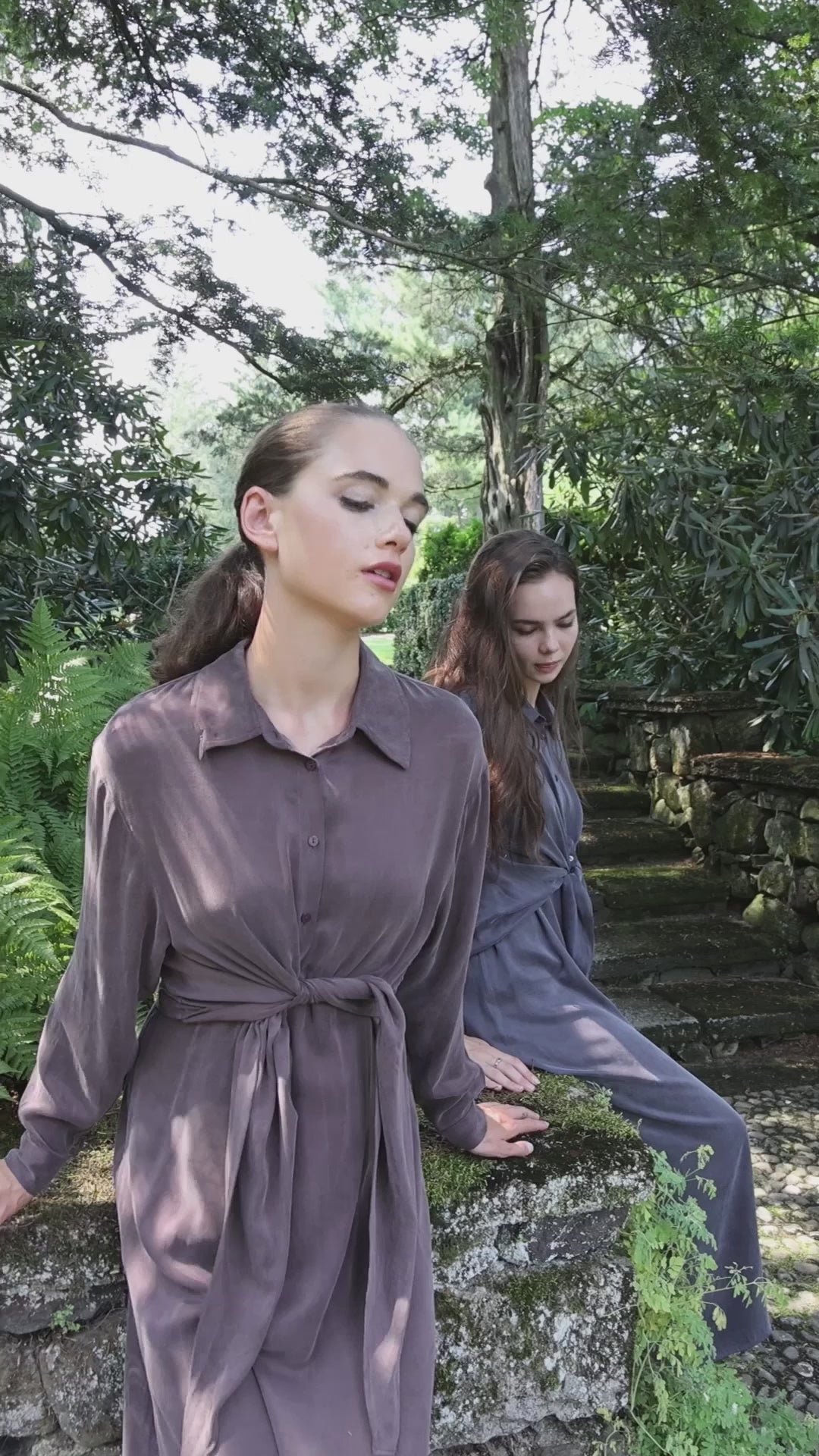 MUN-NUA4024C MUSHROOM TIE KNOT BLOUSE