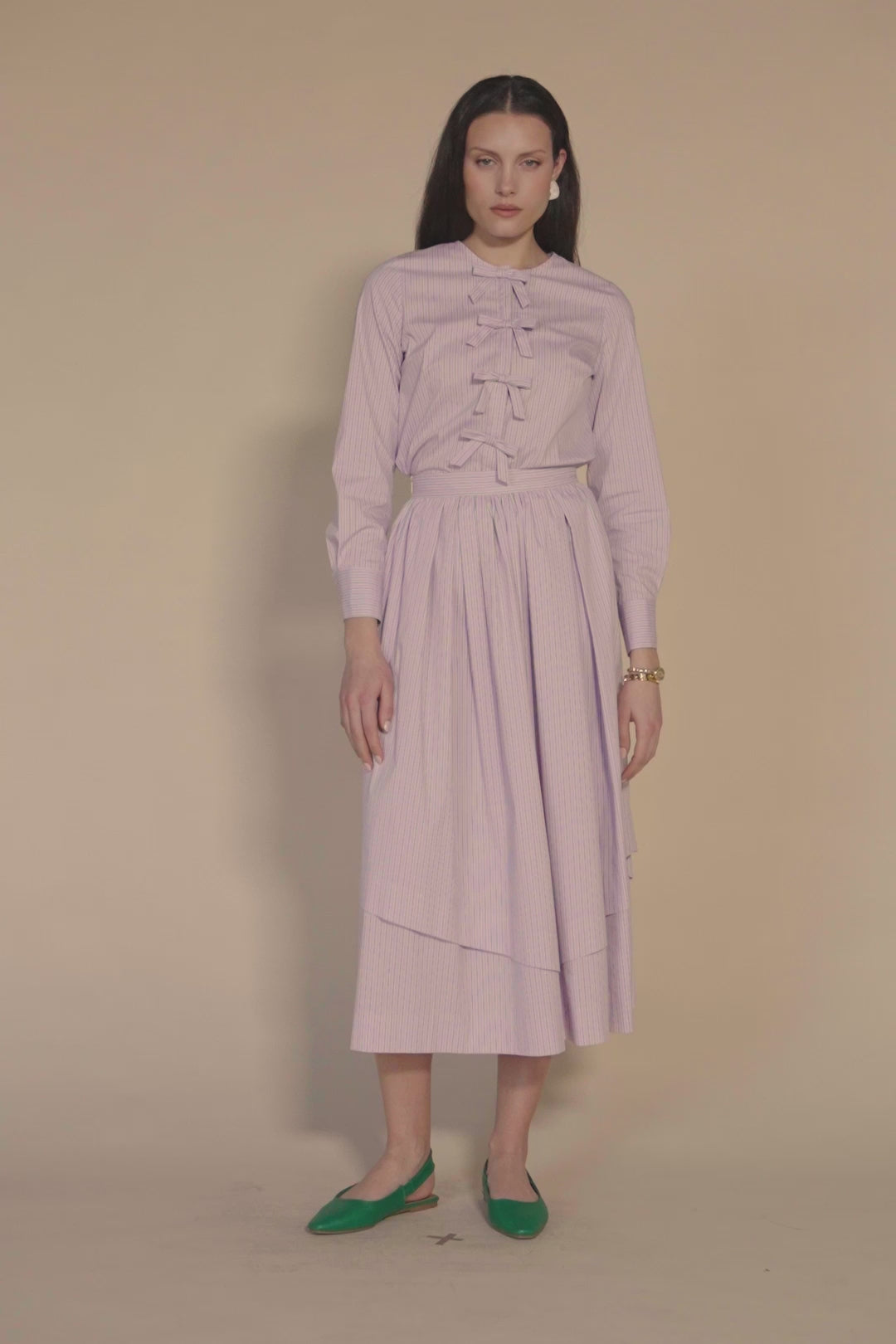 APP-S26-1089&S26-1090 BLUSH STRIPED SET